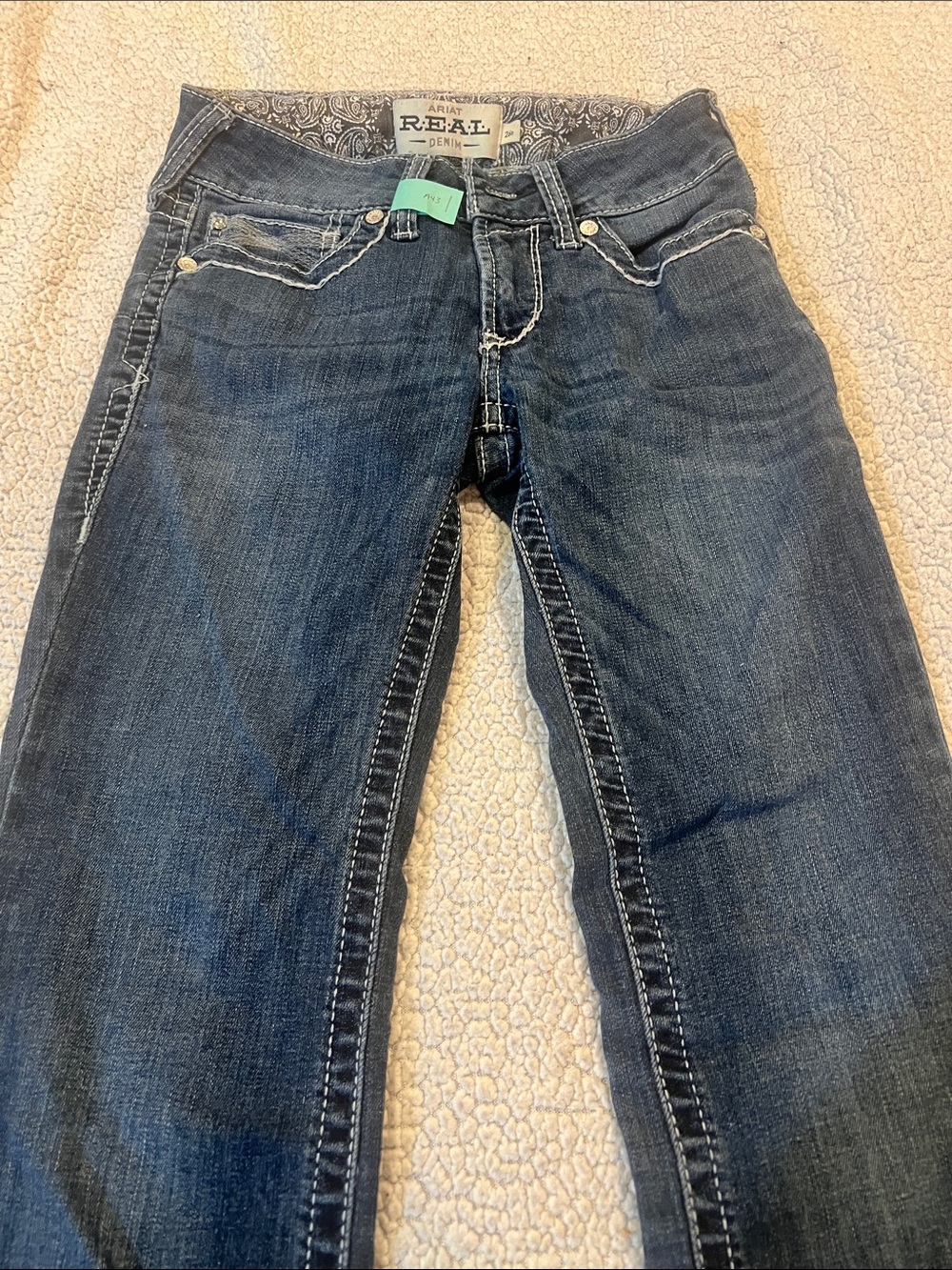 Ariat REAL DENIM Women's Straight Leg Jeans in Dark Blue Wash